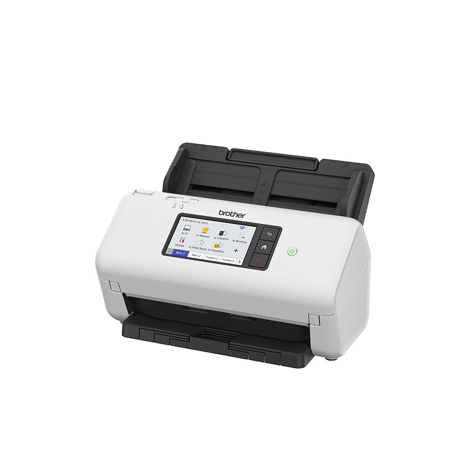 Brother ADS-4700W escáner ADF + Escáner de alimentación de hojas 600 x 600 DPI A4 Negro, Blanco