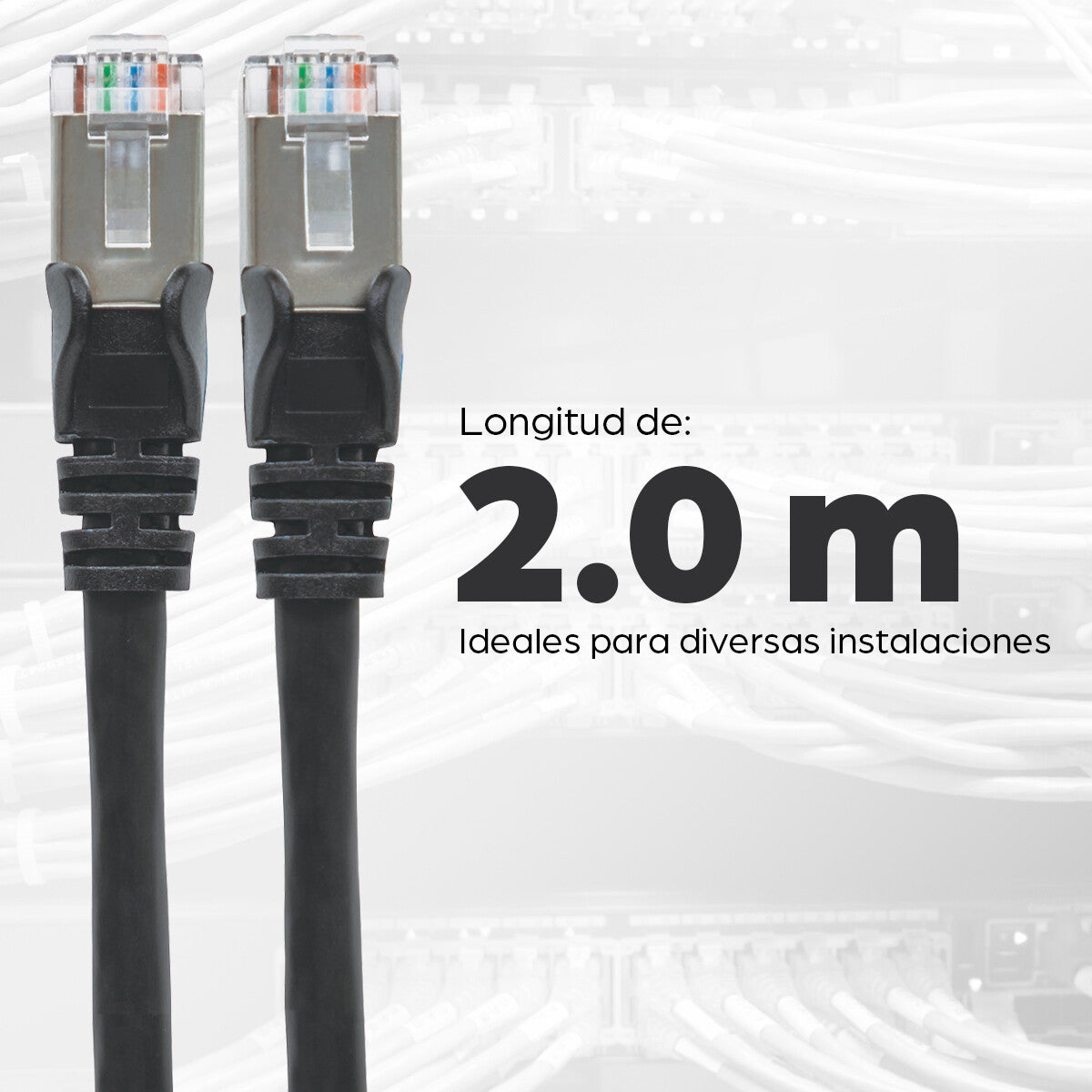 Intellinet Cable de Red Cat6a S/FTP, 2.1 m, Negro