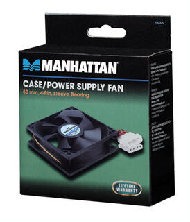 Manhattan 700320 sistema de refrigeración de computadora Gabinete de la computadora Ventilador 8 cm Negro 1 pieza(s)