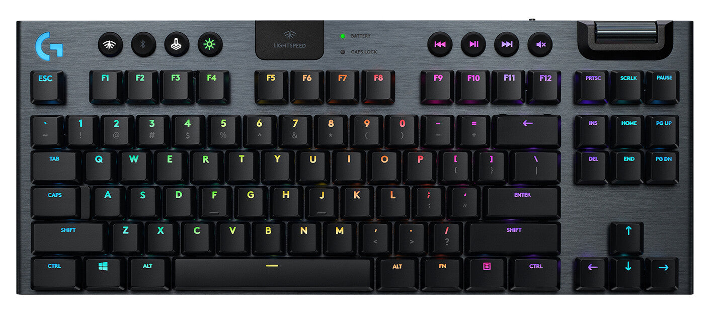 Logitech G 920-009495 teclado Juego RF inalámbrico + bluetooth QWERTY Inglés Carbono