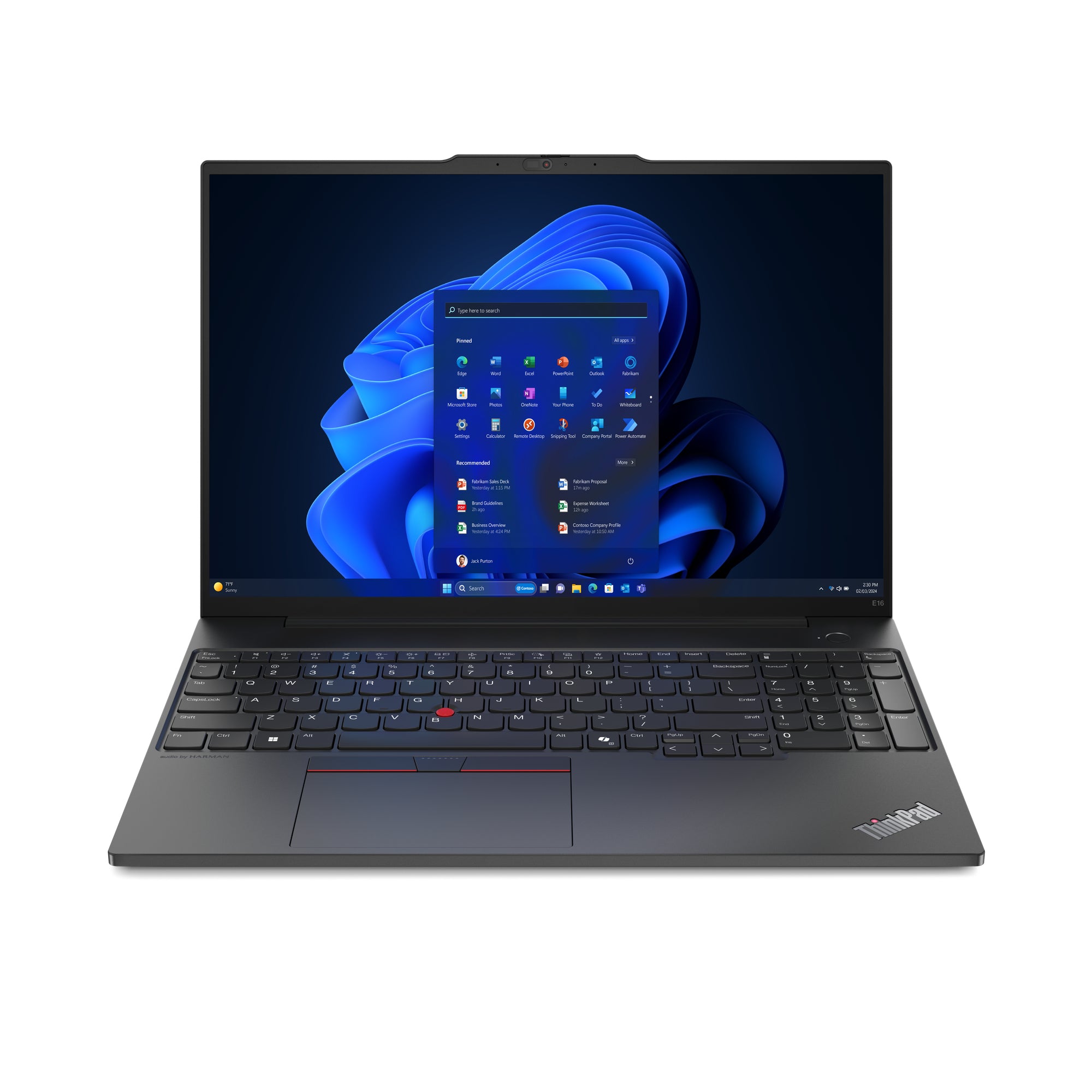 Laptop Lenovo TP E16 G2 IntelCoreUltra 7 155U  NonTouch Windows 11Pro 64 16GB  512GB SSD 3YR Onsite