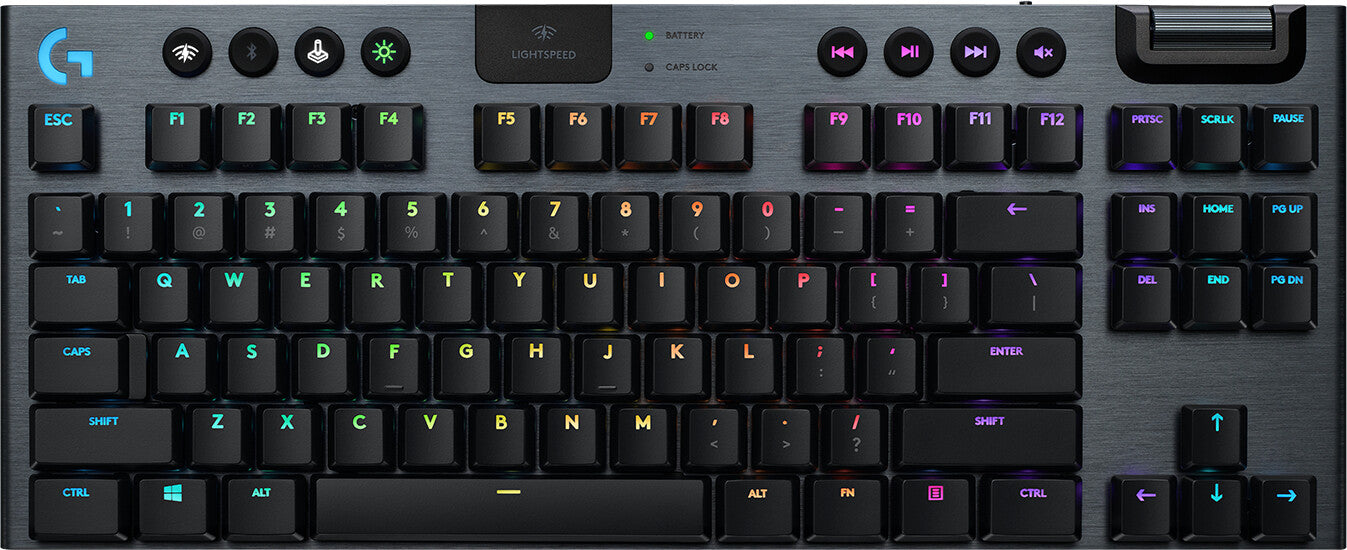 Logitech G 920-009495 teclado Juego RF inalámbrico + bluetooth QWERTY Inglés Carbono