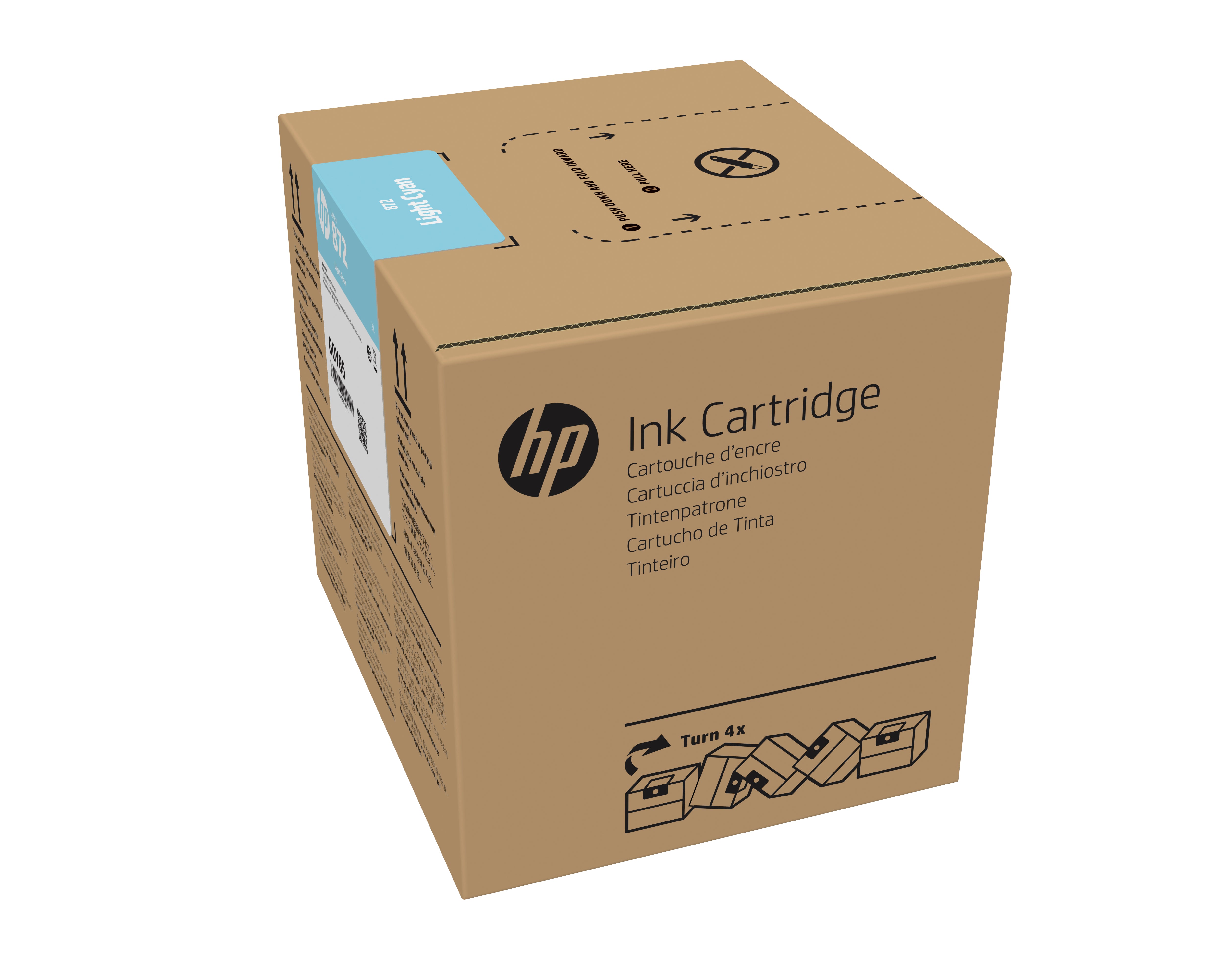 Tinta HP Latex 872 3 Litros Color Cian Claro