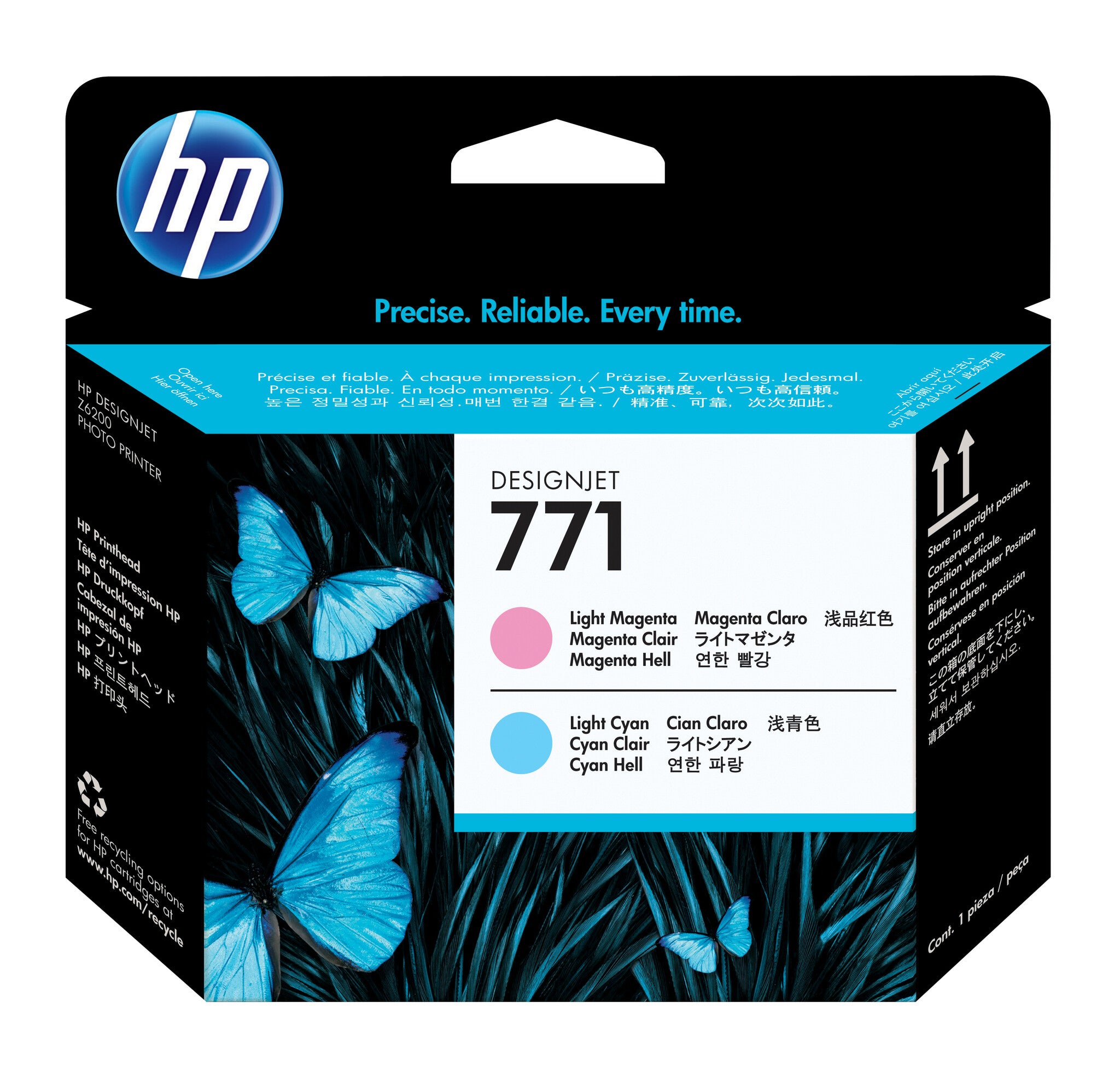 HP Cabezal de impresión DesignJet 771 magenta claro y cian claro