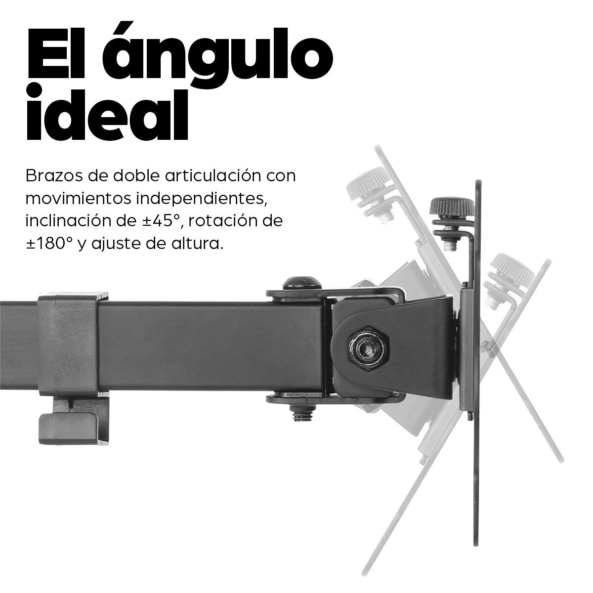 Manhattan Soporte universal para 2 monitores con brazos de doble articulación