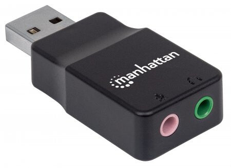 Manhattan Adaptador de Sonido Estéreo USB de Alta Velocidad
