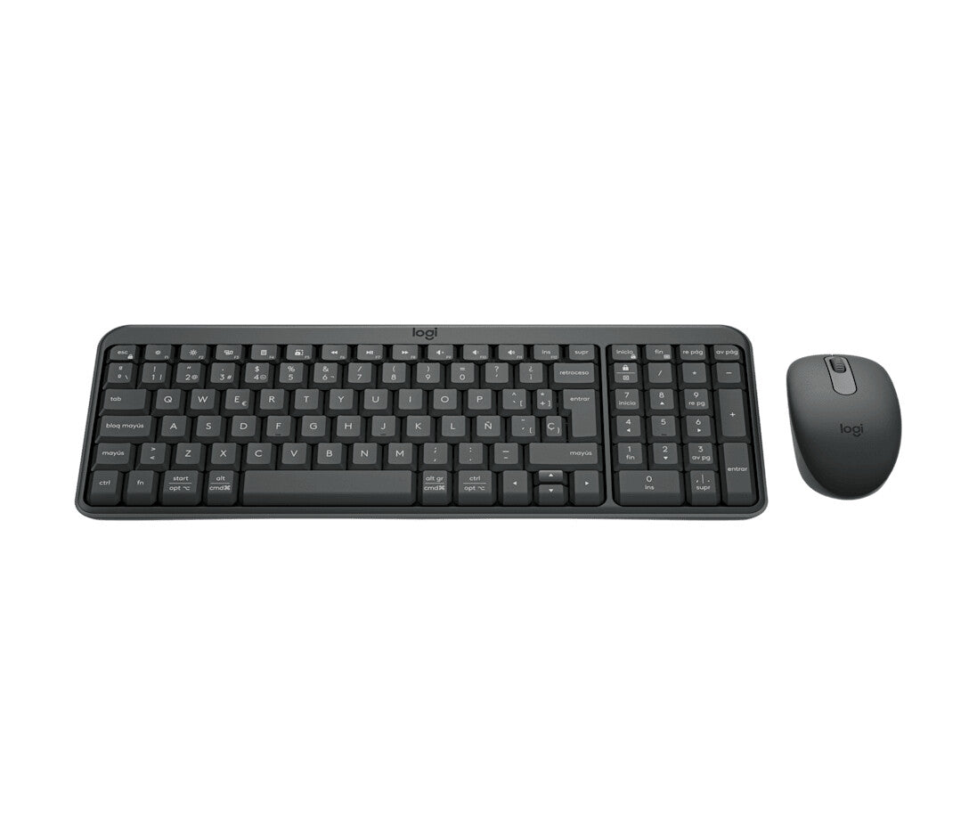 Logitech MK250 Compact Bluetooth Wireless Combo teclado Ratón incluido Universal QWERTY Español Grafito