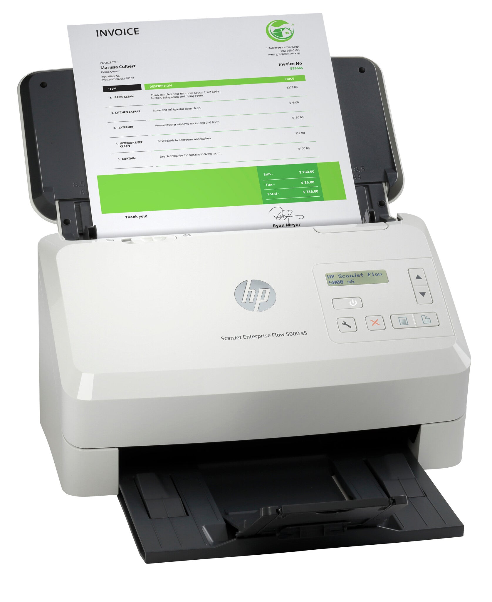 HP ScanJet Enterprise Flow 5000 s5 Escáner alimentado con hojas 600 x 600 DPI A4 Blanco