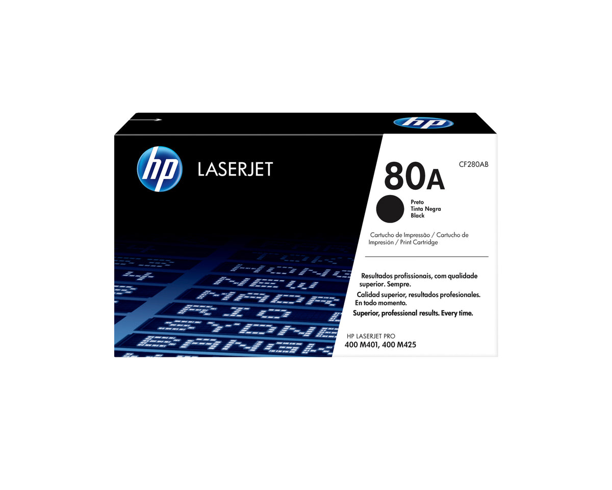 HP Cartucho original de tóner negro 80A LaserJet