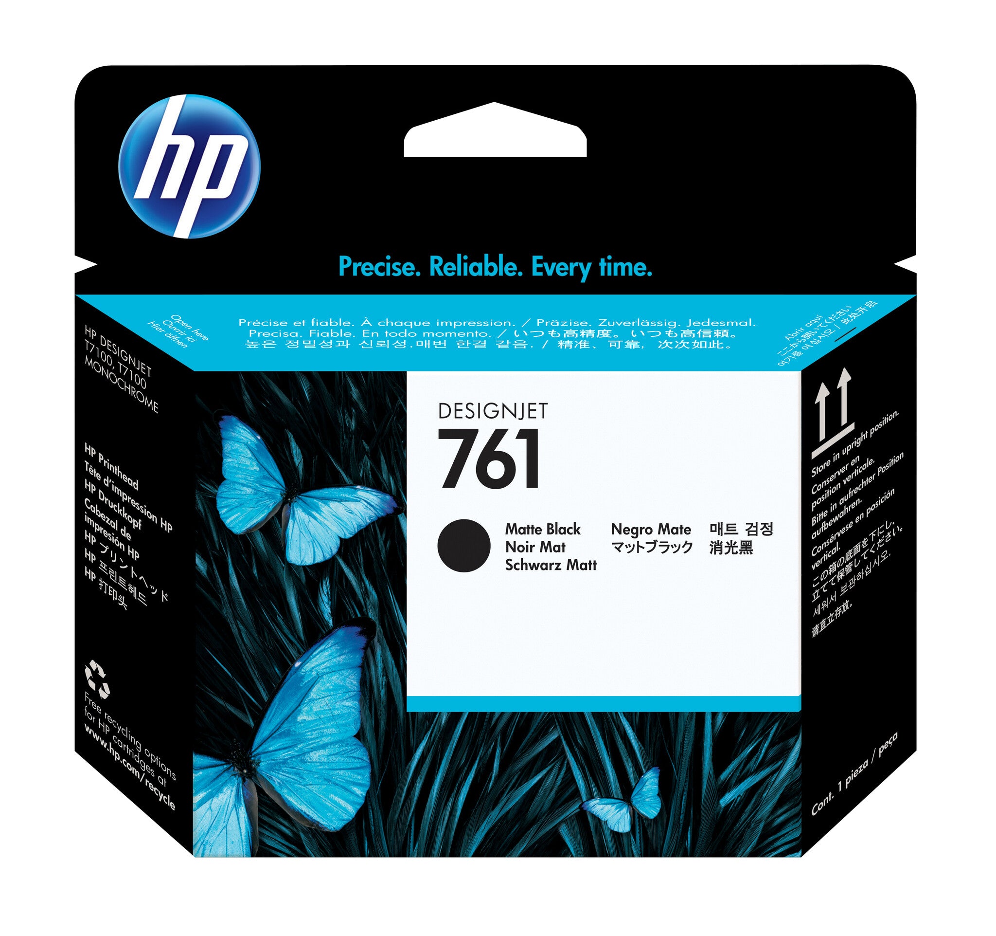 HP Cabezal de impresión DesignJet 761 negro mate y negro mate