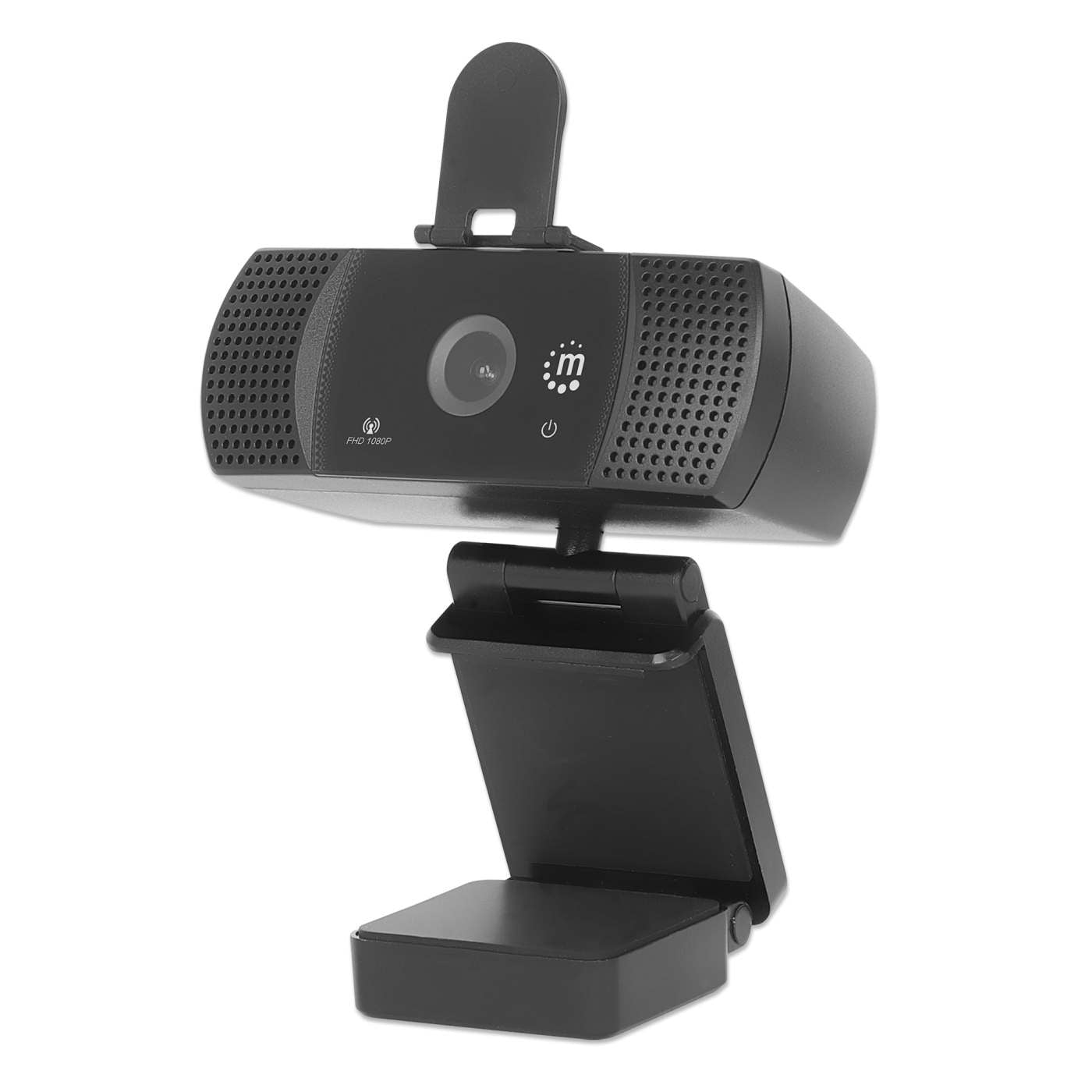 Camara Web Manhattan Full HD USB Rotacion 360 Negra