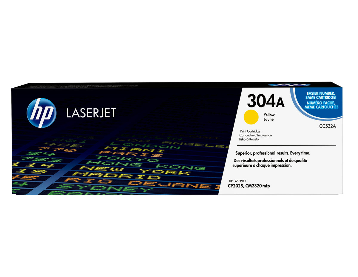 HP Cartucho original de tóner amarillo 304A LaserJet