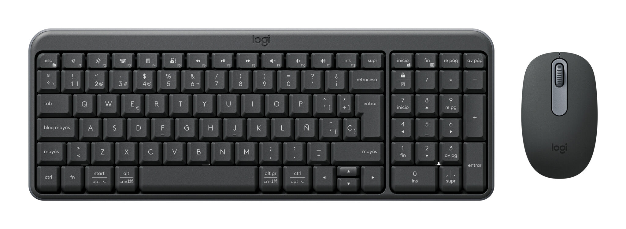 Logitech 920-013514 teclado Ratón incluido Universal Bluetooth QWERTY Español Grafito