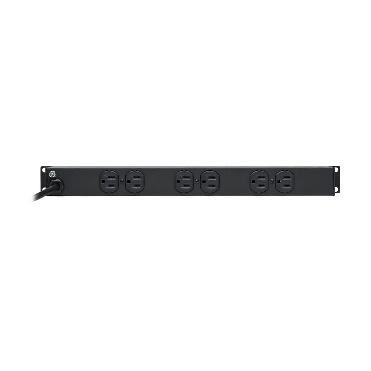 Tripp Lite RS-1215 Barra de contactos para instalación en rack 1U, 120V, 15A, 5-15P, 12 tomacorrientes (6 adelante, 6 atrás), 4.57 m [15 pies]. Cable
