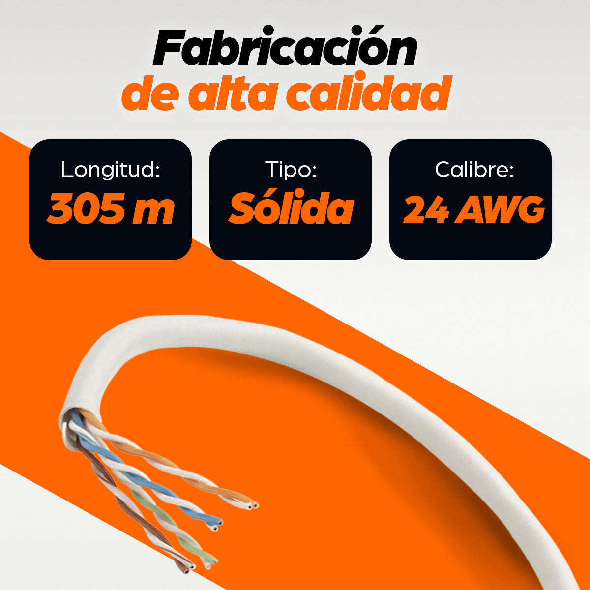 Intellinet BOBINA CABLE UTP DE RED CAT5E COBRE ROLLO 305M SOLIDA GRIS