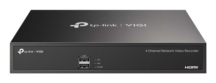 NVR TP-LINK VIGI VIGI NVR1004H 4 CANALES SALIDA VIDEO 4K ONVIF PLUG AND PLAY GRABACION 24/7 AUDIO BIDIRECCIONAL DETECCION INTELIGENTE H.265 ANCHO BANDA 80MBPS