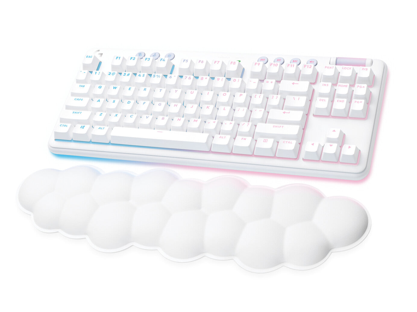 Logitech G 920-010453 teclado Juego RF inalámbrico + bluetooth QWERTY Inglés Blanco