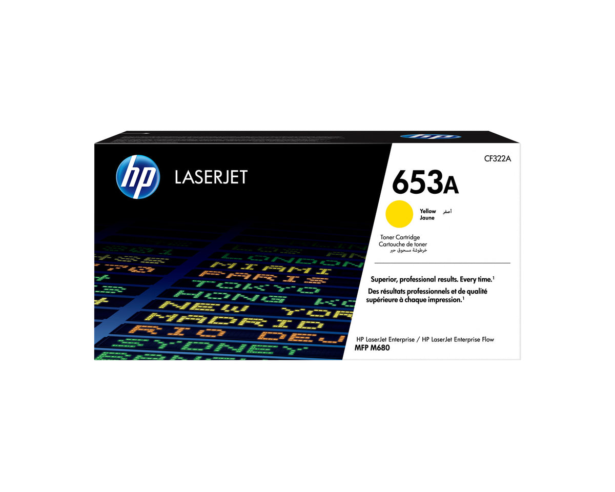 HP Cartucho de tóner original 653A LaserJet amarillo