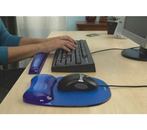 Fellowes 91137 descansa muñecas Gel, Poliuretano Azul