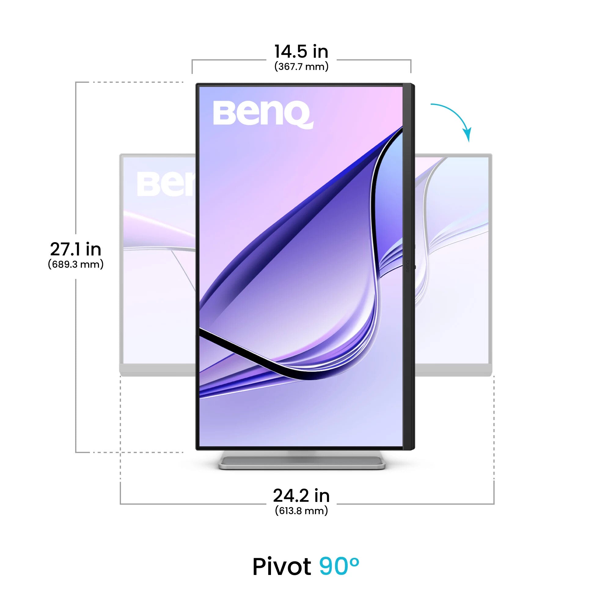 BenQ MA270UP monitor de computadora 68.6 cm (27") 3840 x 2160 Pixeles 4K Ultra HD Blanco