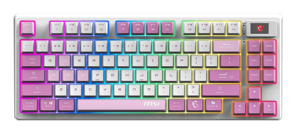 Teclado Gamer MSI Forge GK600 TKL Wireless Violet Inalámbrico RGB USB 2.0 Mecánica lineal
