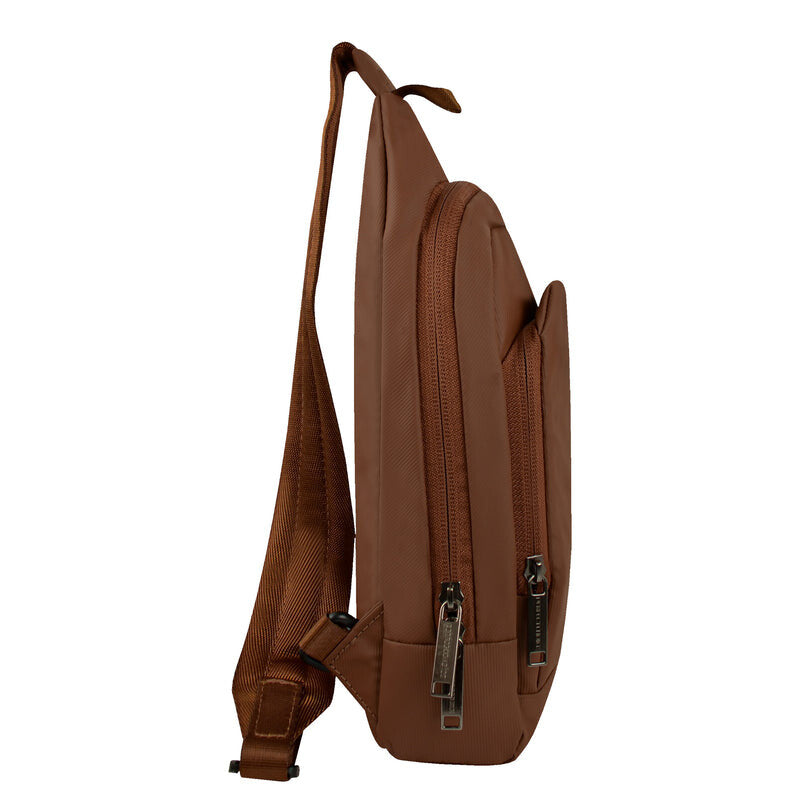 Perfect Choice PC-085027 bolsa de mano y de hombro Poliéster Café Unisex Bolsa cruzada