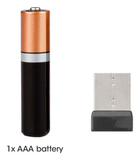 Manhattan Mini teclado USB inalámbrico, 12 teclas multimedia/funcionales, nano receptor USB-A, compacto, formato de perfil delgado, para PC y laptops, negro