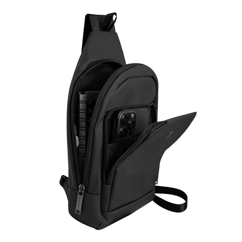 Perfect Choice PC-085041 bolsa de mano y de hombro Poliéster Negro Unisex Bolsa cruzada