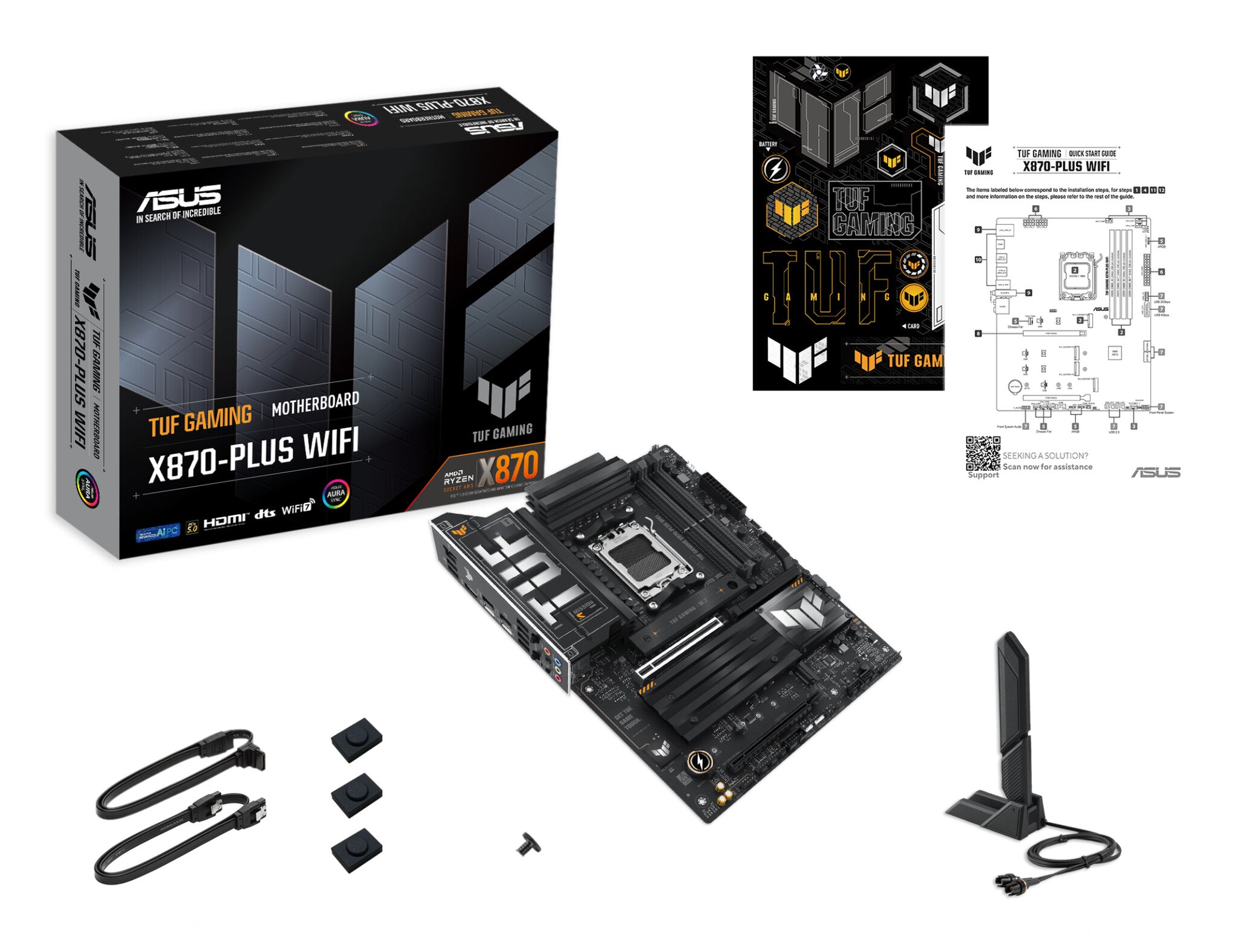 ASUS TUF GAMING X870-PLUS WIFI AMD X870 Enchufe AM5 ATX