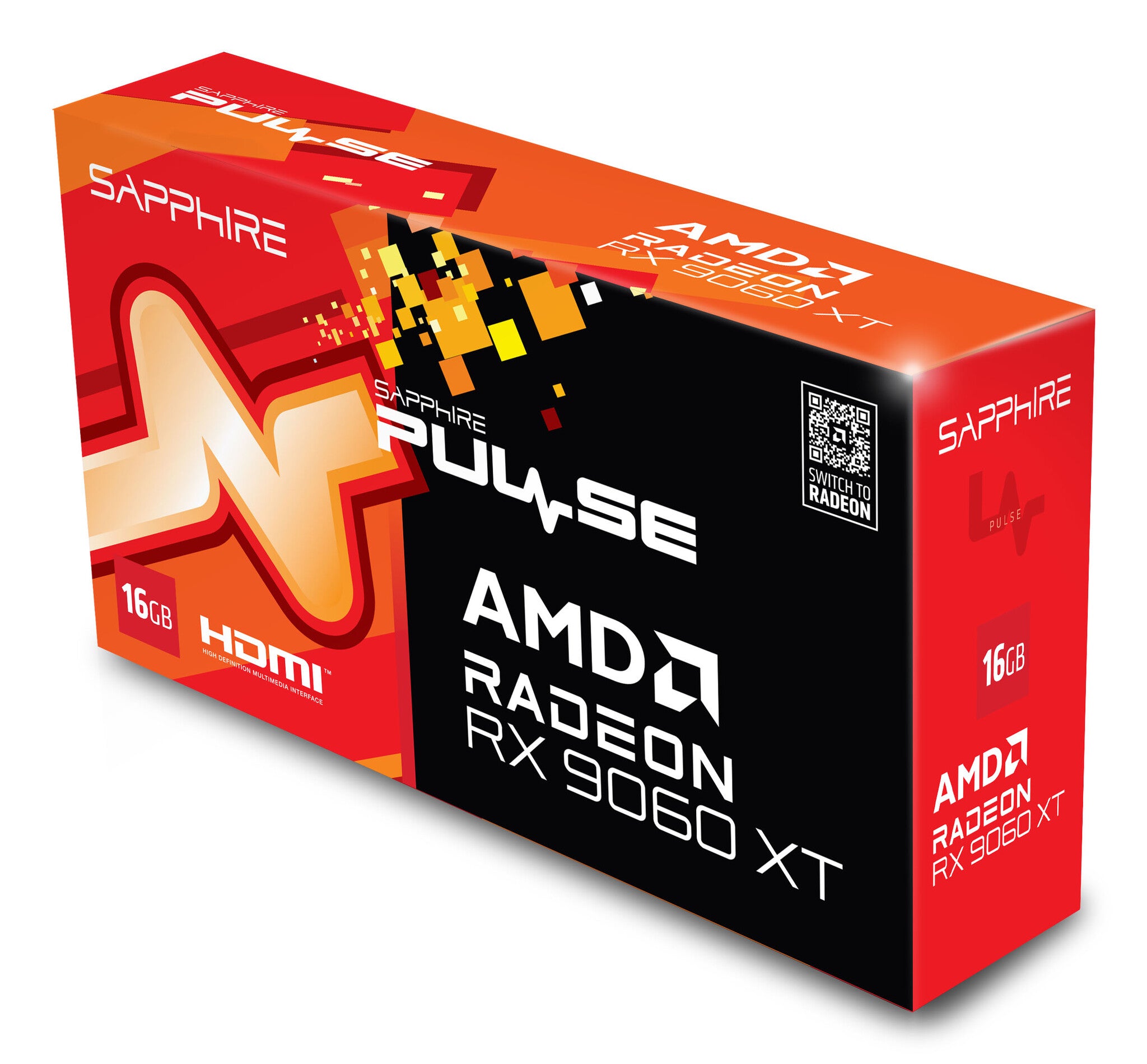 Sapphire PULSE AMD Radeon RX 9060 XT 16GB GPU GDDR6