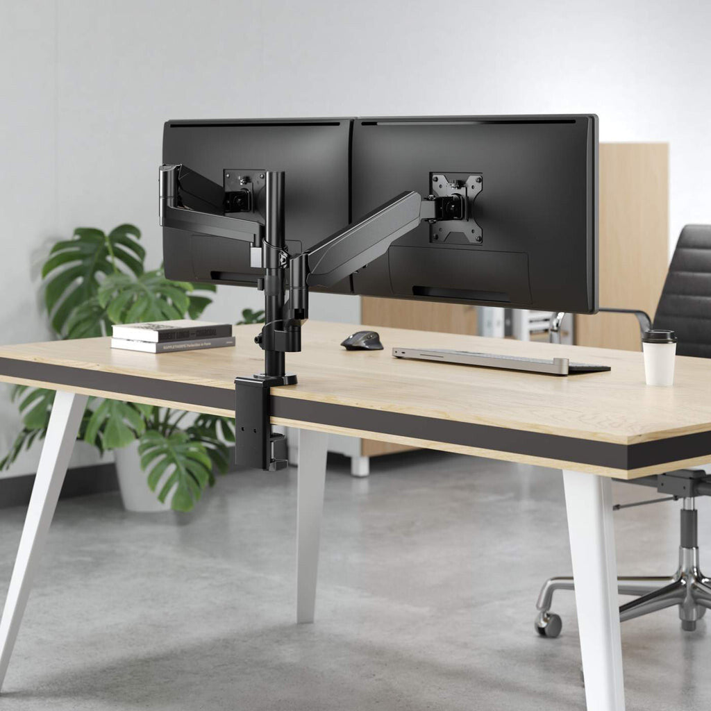 Manhattan Soporte universal para dos monitores, con pistón a gas