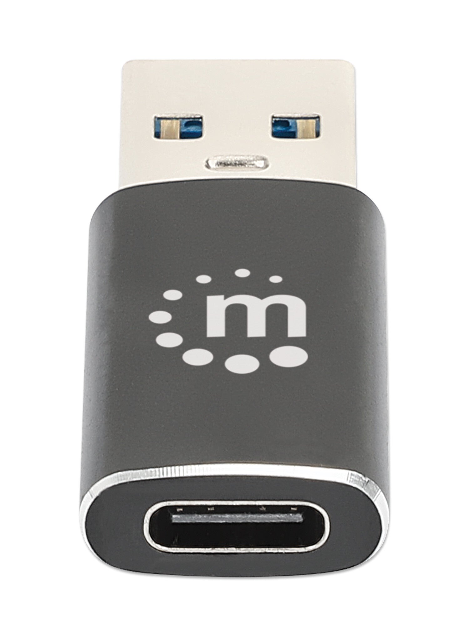 Manhattan 153980 cambiadores de género de cables USB A USB C Negro