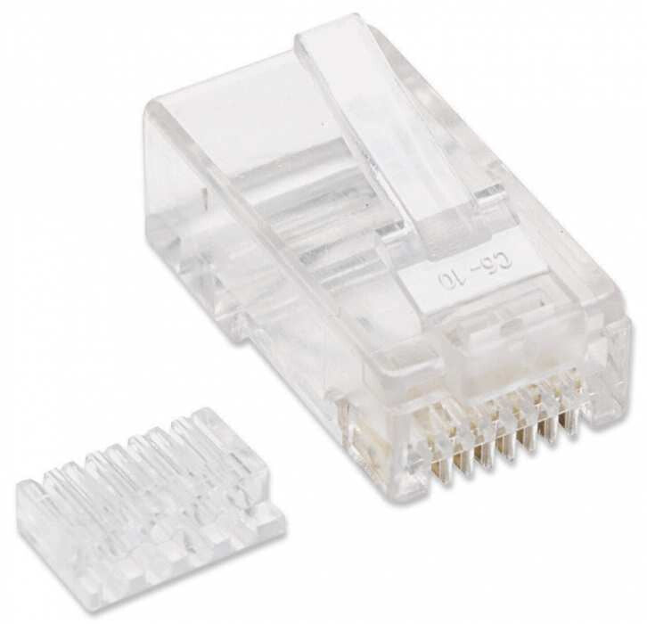 Intellinet PLUG RJ45 CAT6 SOLIDO UTP BOTE 100 PZAS ORO 15-MICRAS