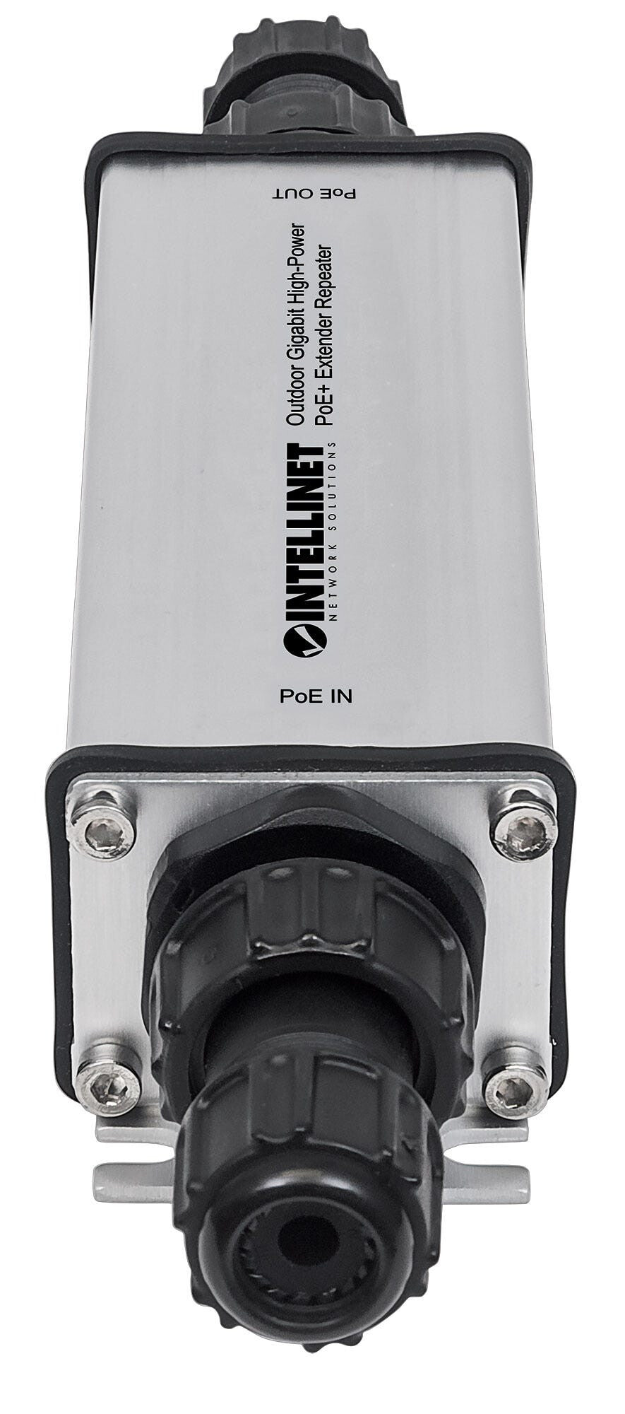 Intellinet 561211 extensor de red Repetidor de red Negro, Gris 10, 100, 1000 Mbit/s