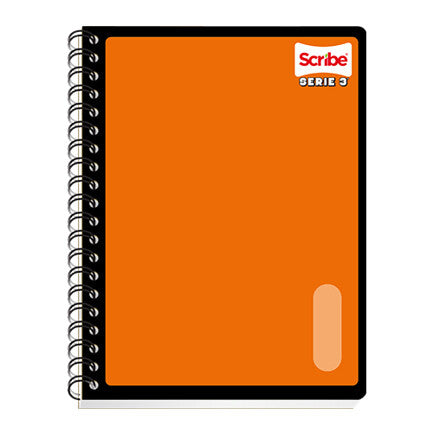 Scribe 2673 libreta 200 hojas Negro, Naranja, Rosa