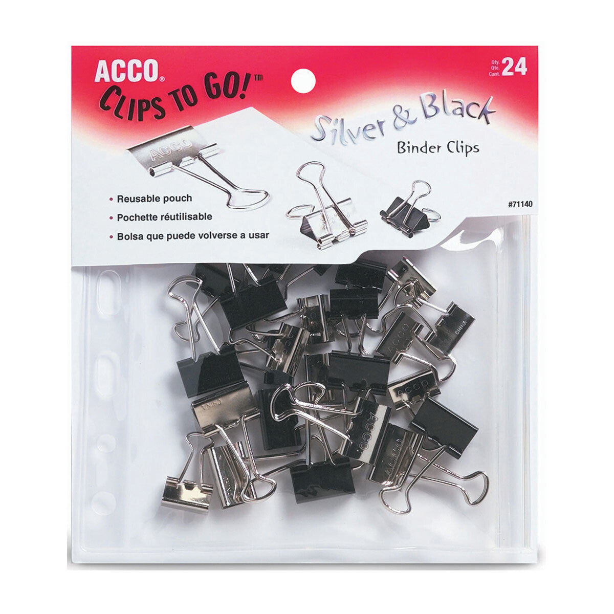 Acco P2462 pinzas sujetapapeles Metal 12 pieza(s)