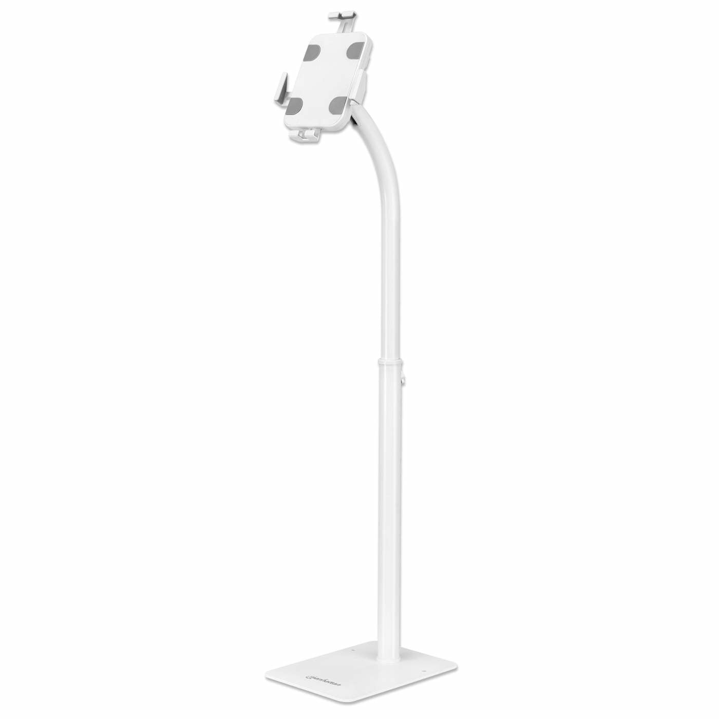 Manhattan Anti-Theft Floor Stand for Tablets/iPads 7.9" to 11" Height 790 to 1190mm White