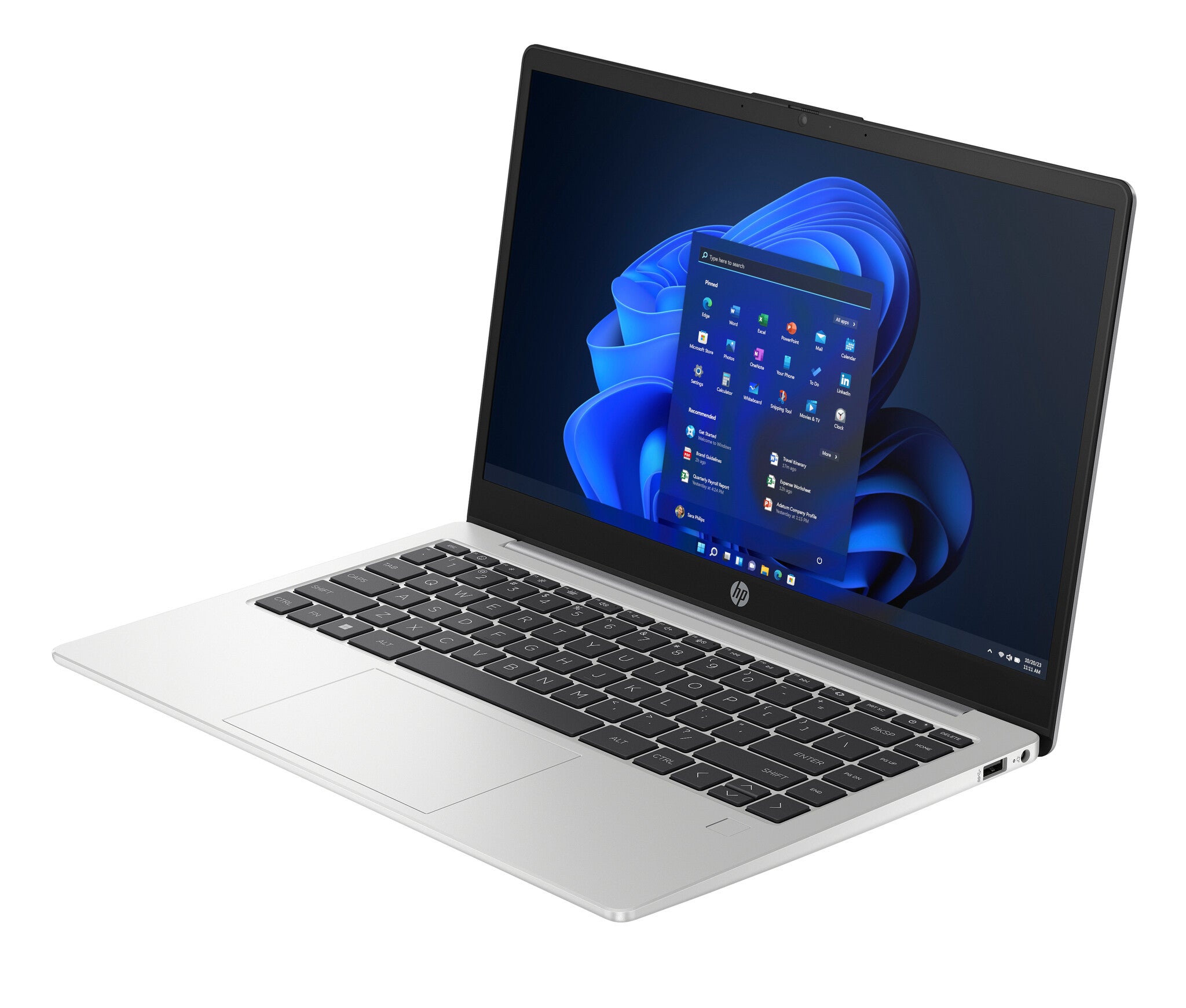 HP 245 G10 AMD Ryzen™ 7 7730U Computadora portátil 35.6 cm (14") Full HD 8 GB DDR4-SDRAM 512 GB SSD Wi-Fi 6 (802.11ax) Windows 11 Home Plata