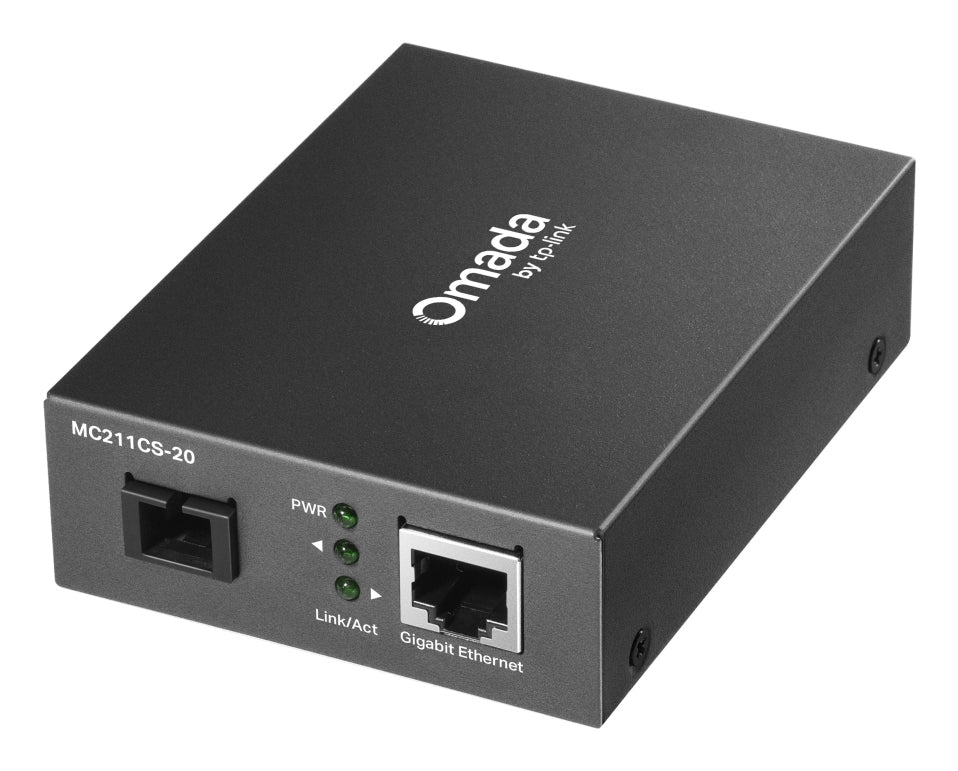 CONVERTIDOR DE MEDIOS | TP-LINK | MC211CS-20 | 1 PUERTO DE FIBRA GIGABIT SCUPC - 1 PUERTO RJ45 DE 101001000 MBPS
