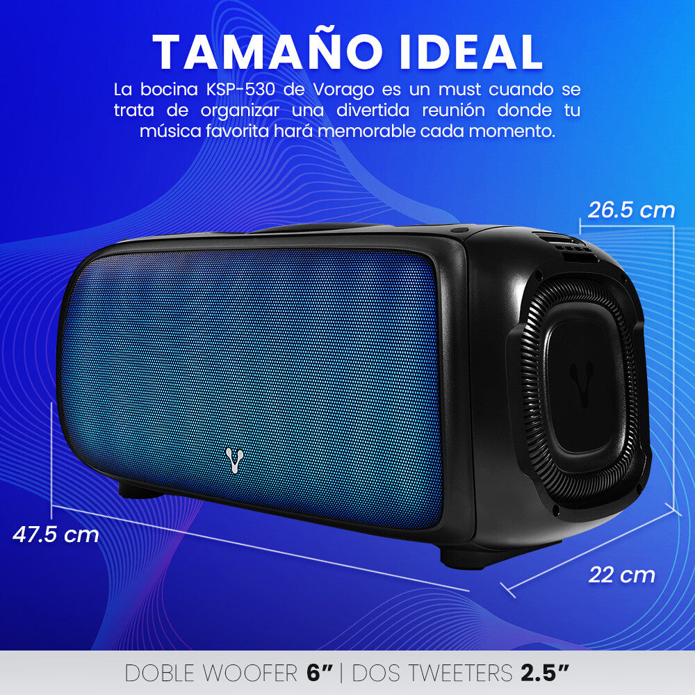 Vorago KSP-530 altavoz portátil y para fiesta Altavoz portátil estéreo Negro 40 W