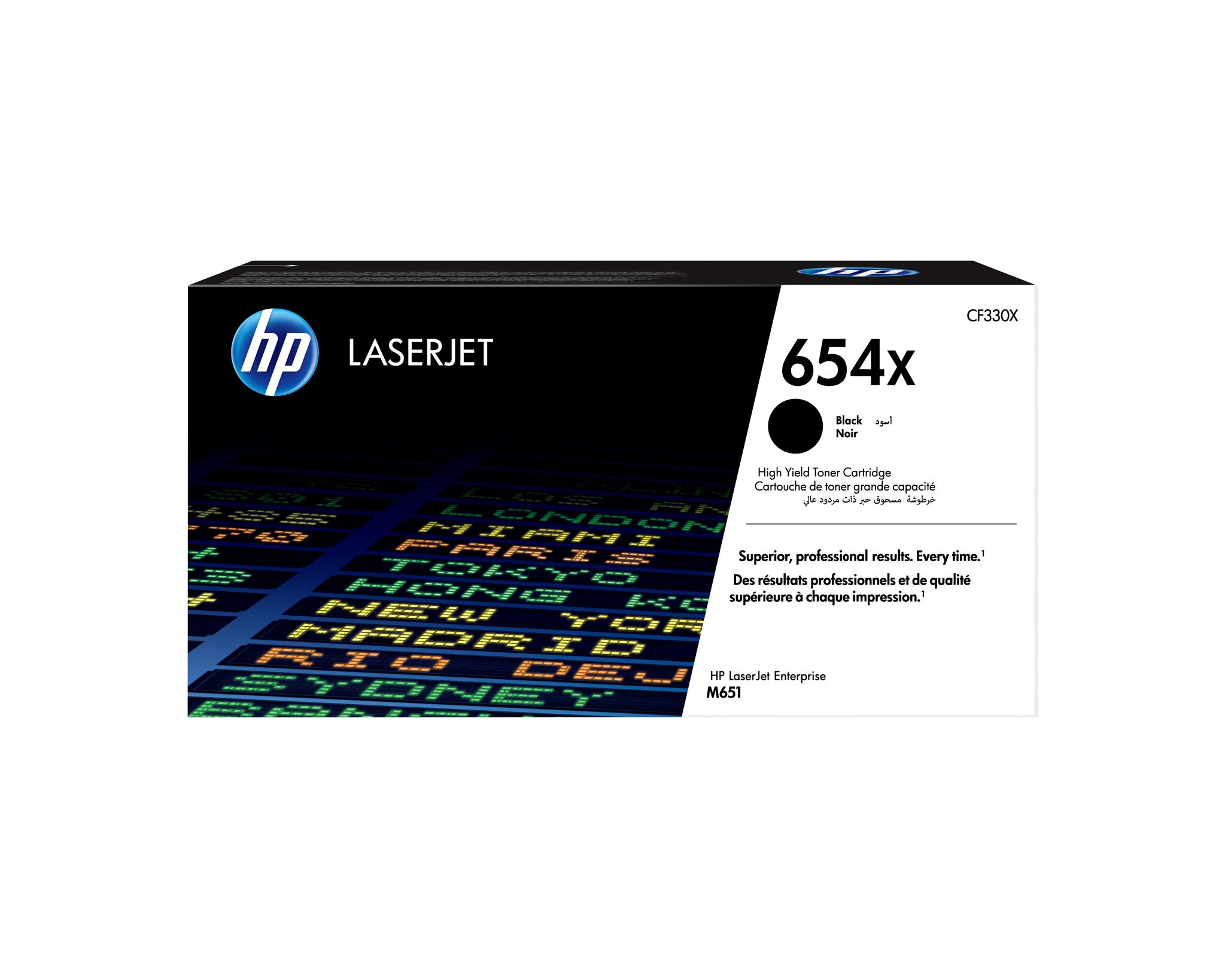 HP Cartucho de tóner original 654X LaserJet de alta capacidad negro