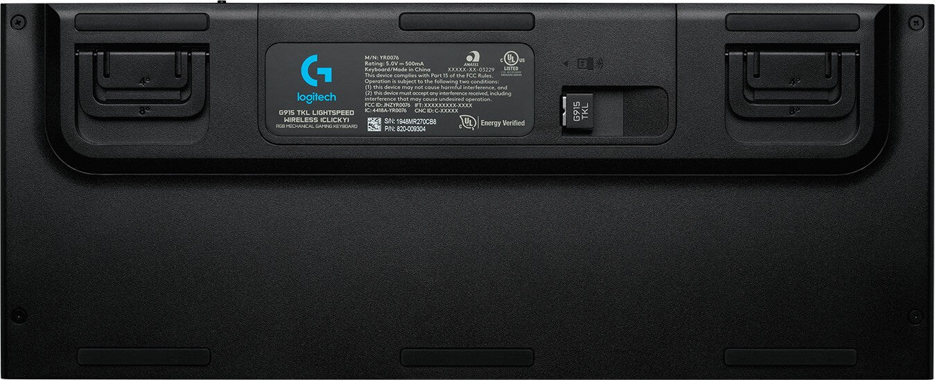 Logitech G 920-009495 teclado Juego RF inalámbrico + bluetooth QWERTY Inglés Carbono