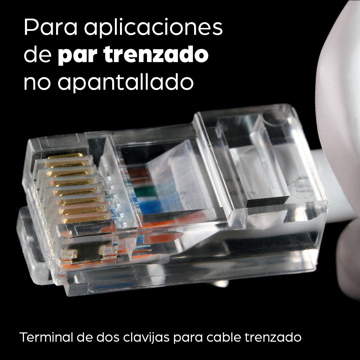 Intellinet PLUG RJ45 CAT6 MULTIFILAR UTP BOTE 100 PZAS ORO 15-MICRAS