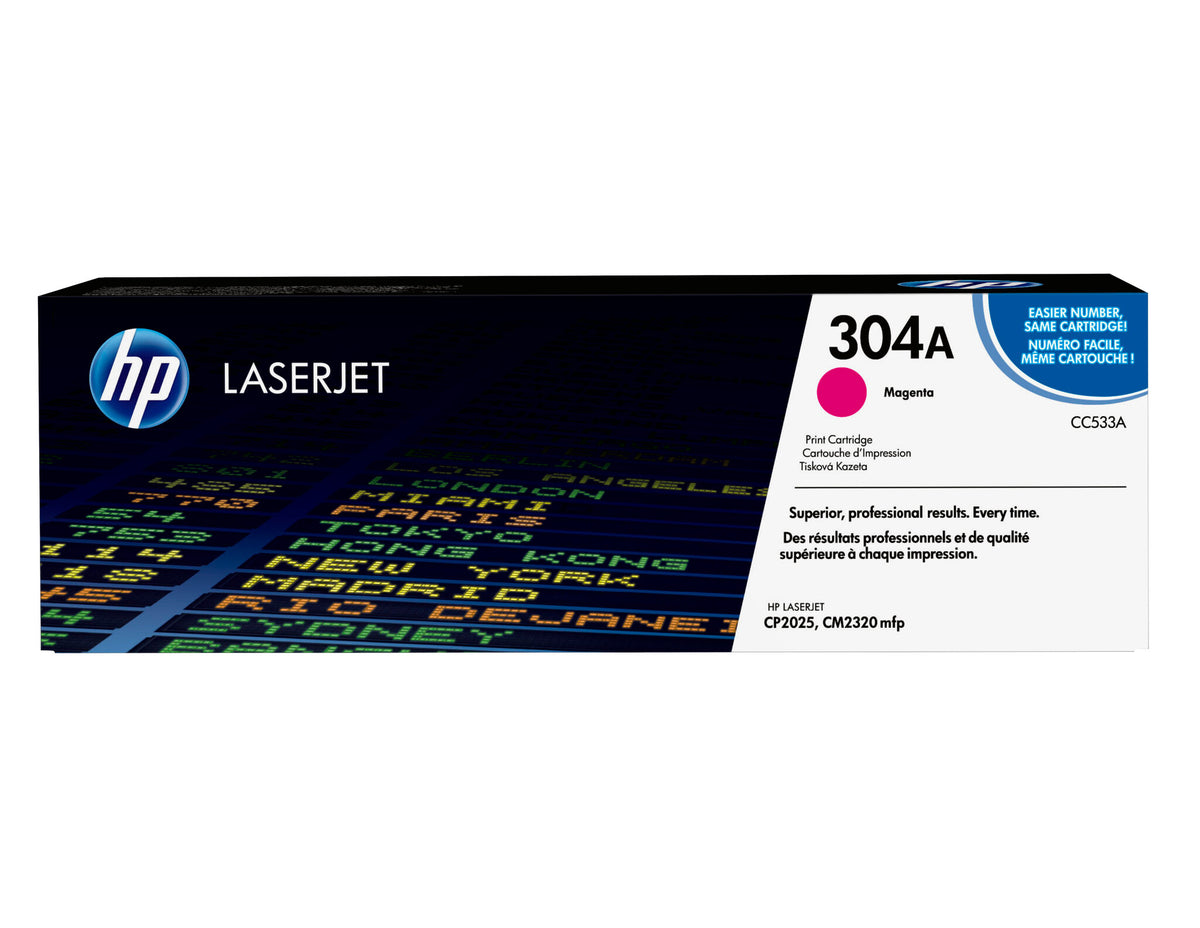 HP Cartucho original de tóner magenta 304A LaserJet
