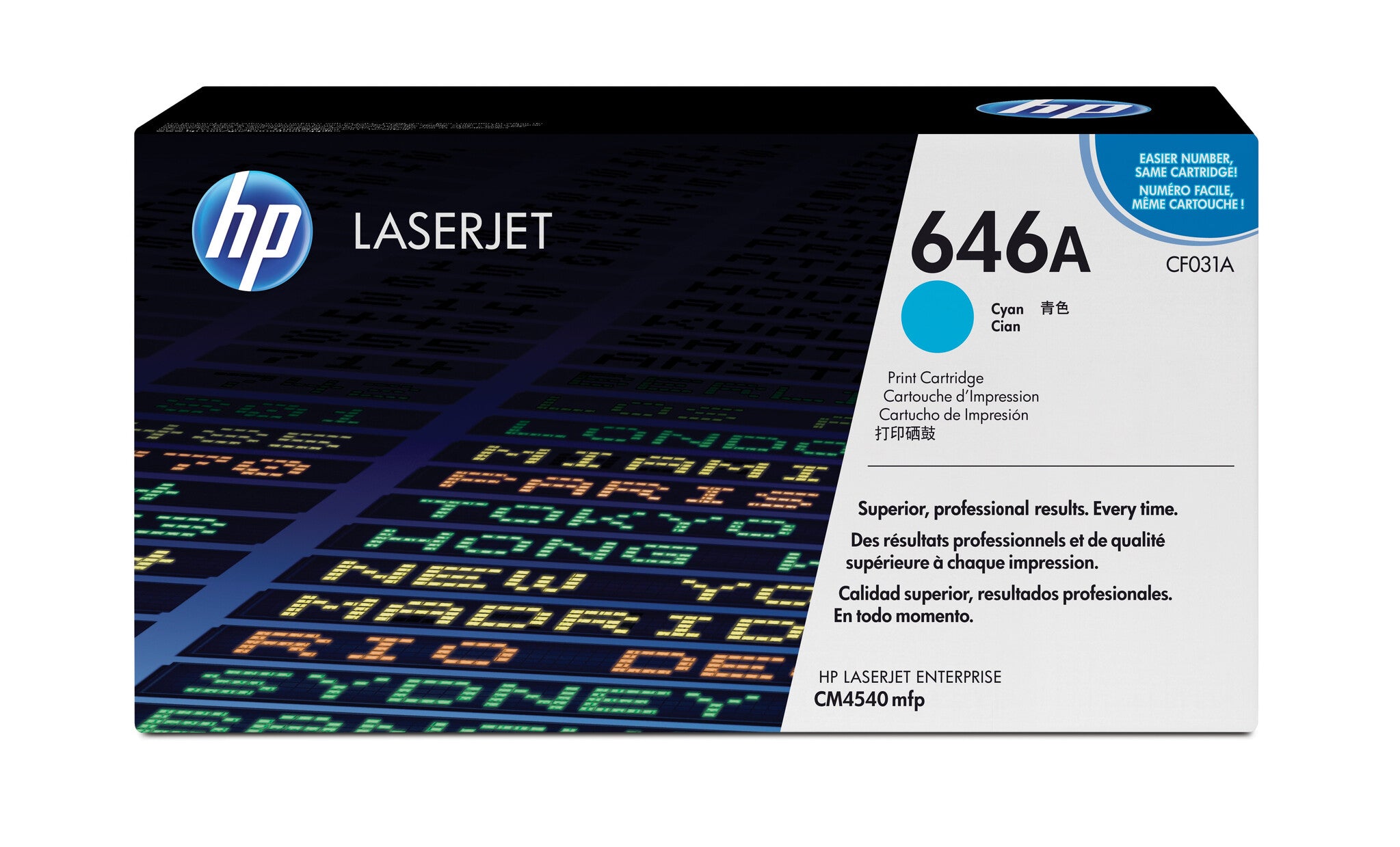 HP Cartucho original de tóner cian 646A LaserJet