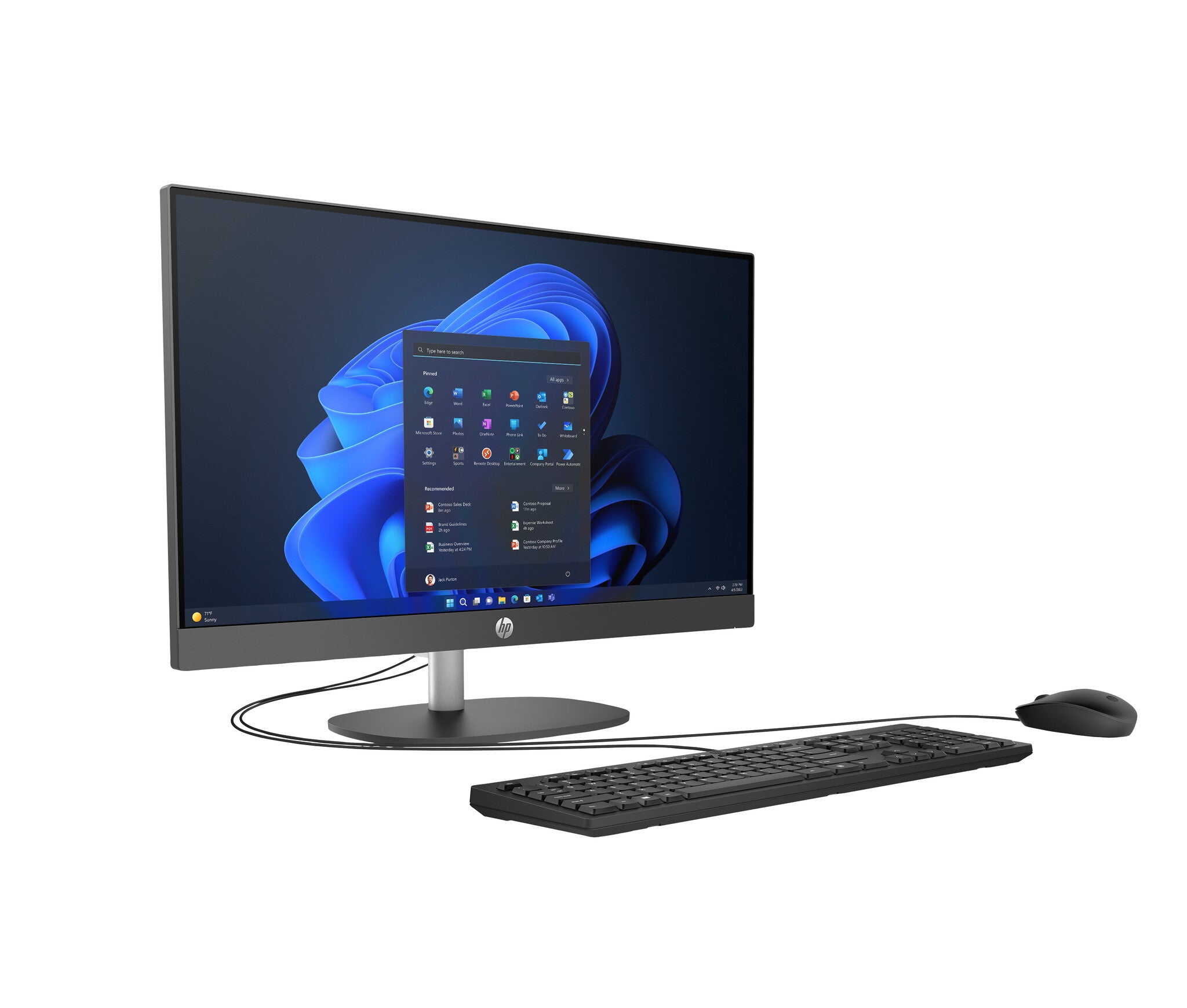 HP ProOne 240 G10 Intel Core Ultra 5 125U 60.5 cm (23.8") 1920 x 1080 Pixeles PC todo en uno 8 GB DDR5-SDRAM 512 GB SSD Windows 11 Home Wi-Fi 6 (802.11ax) Gris