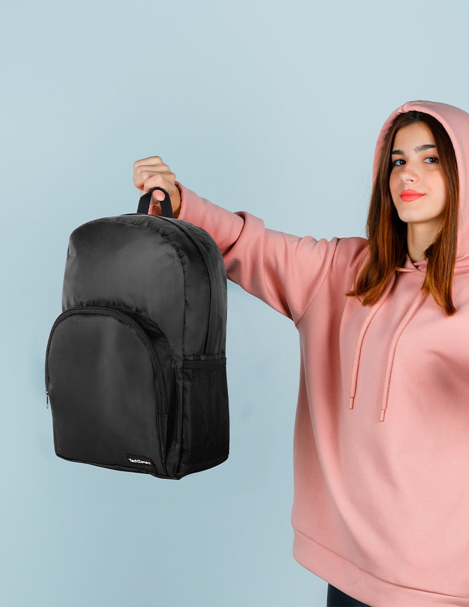 TechZone TZLBP02 mochila Negro Poliéster