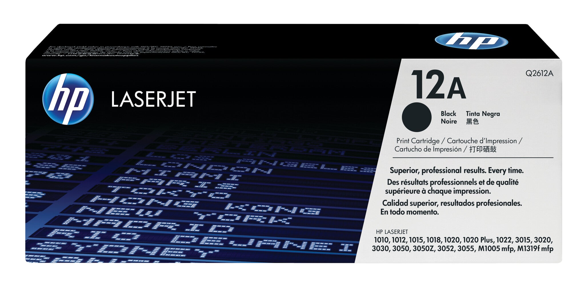 HP Cartucho original de tóner negro 12A LaserJet