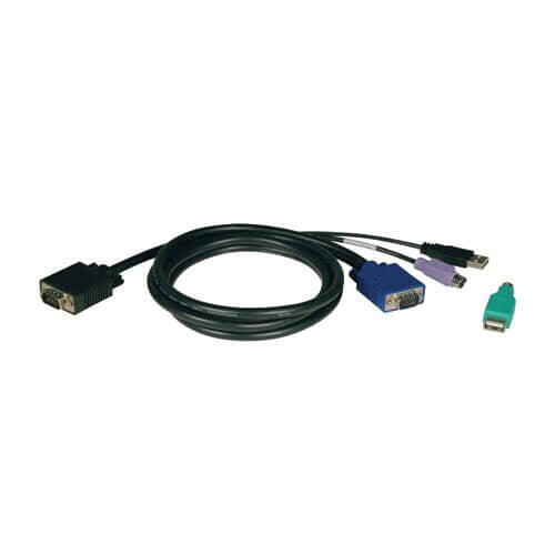 Tripp Lite P780-006 Juego de cables combinados USB/PS2 para KVMs NetController serie B040 y B042, 1.83 m (6 pies)