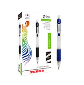 Zebra Z-Grip Retractable Ballpoint Pen 0.7mm Blue 6-pack